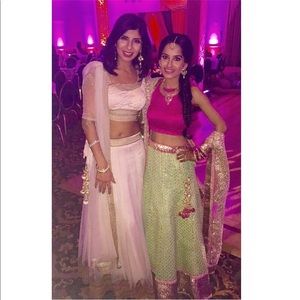 Plain white lehenga